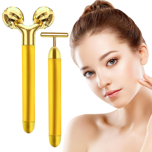 Electric 24k Golden Face Massager