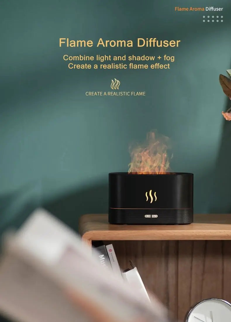 Ultrasonic Fire Essential Oil Aroma Diffuser